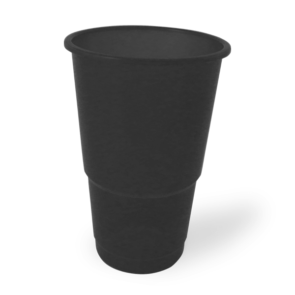 350ml Black Plastic Cup (250)