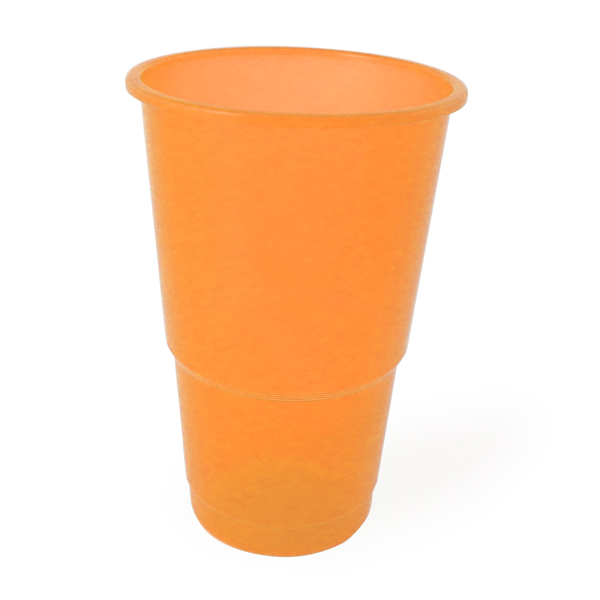 350ml Orange Plastic Cup (250)
