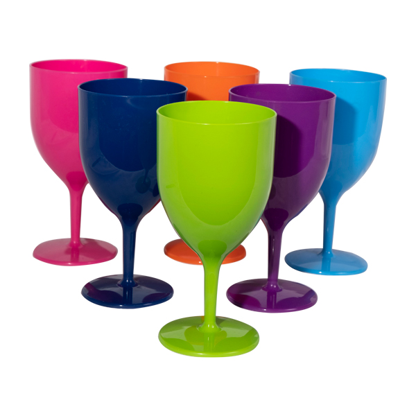 Plastic Wine Glasses - Assorted (24)
