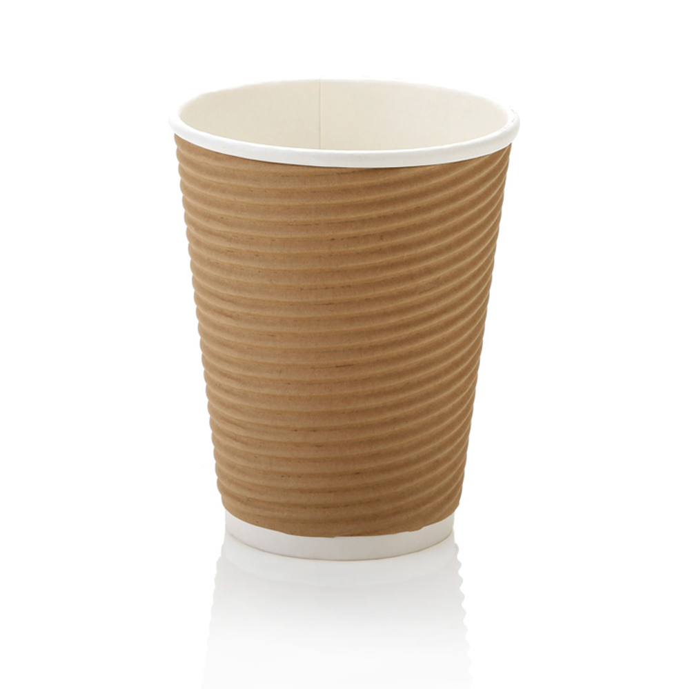 HRW350-K-350ml-Horizontal-Ripple-Coffee-Cup-Kraft-new