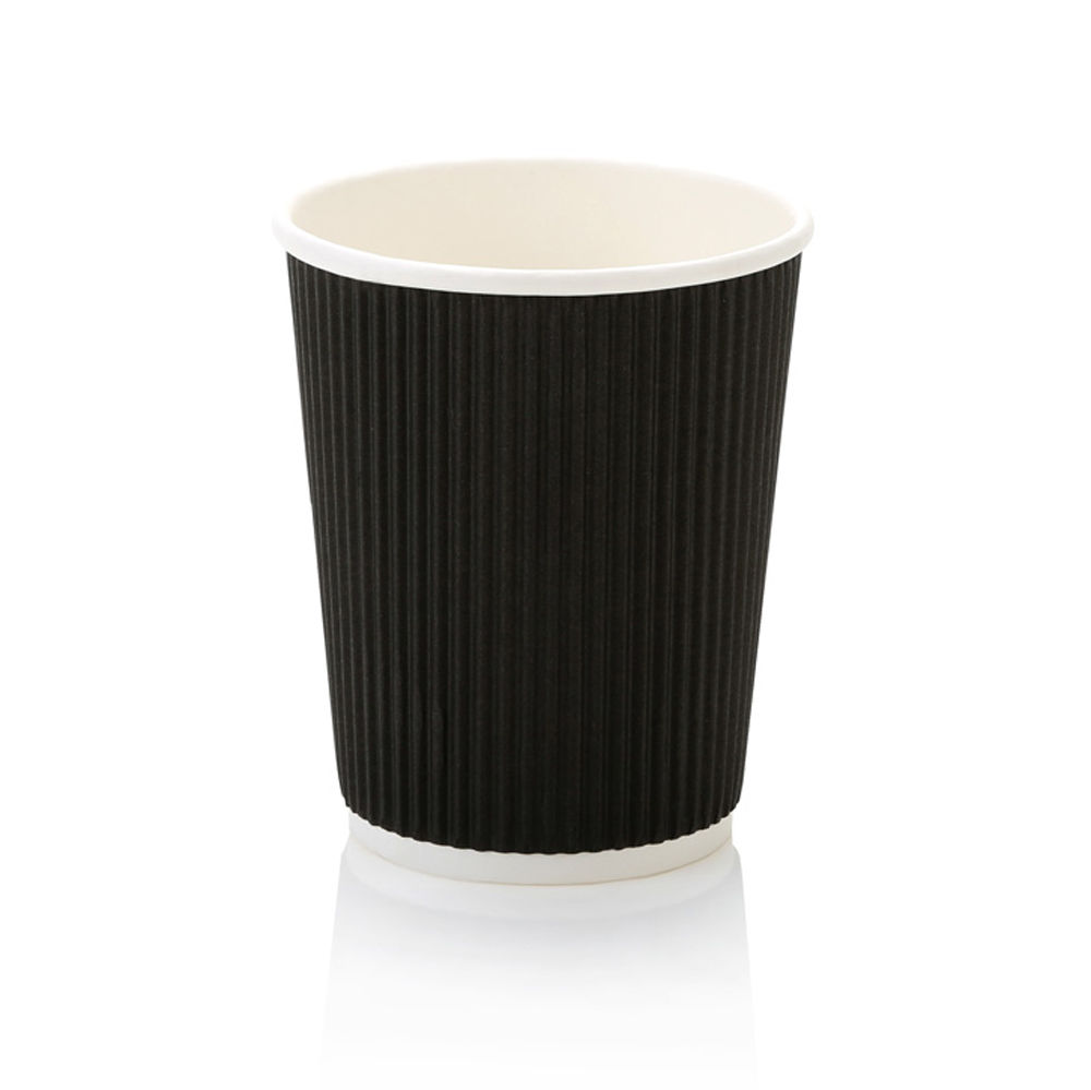 VRW350-Blk-350ml-Vertical-Ripple-Coffee-Cup-Black-new